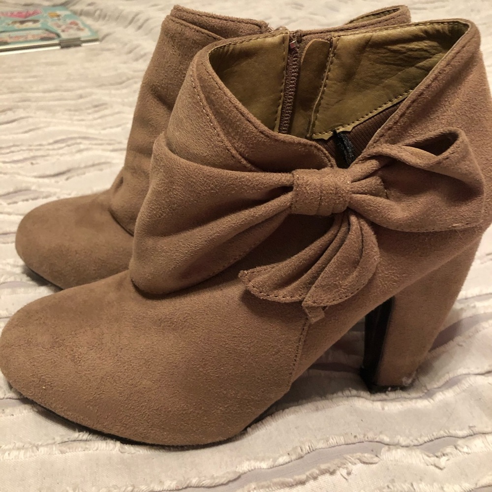 Tan booties